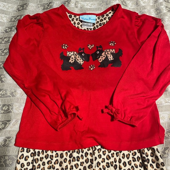 Puppies and cheetah print PJs - Picture 2 of 4